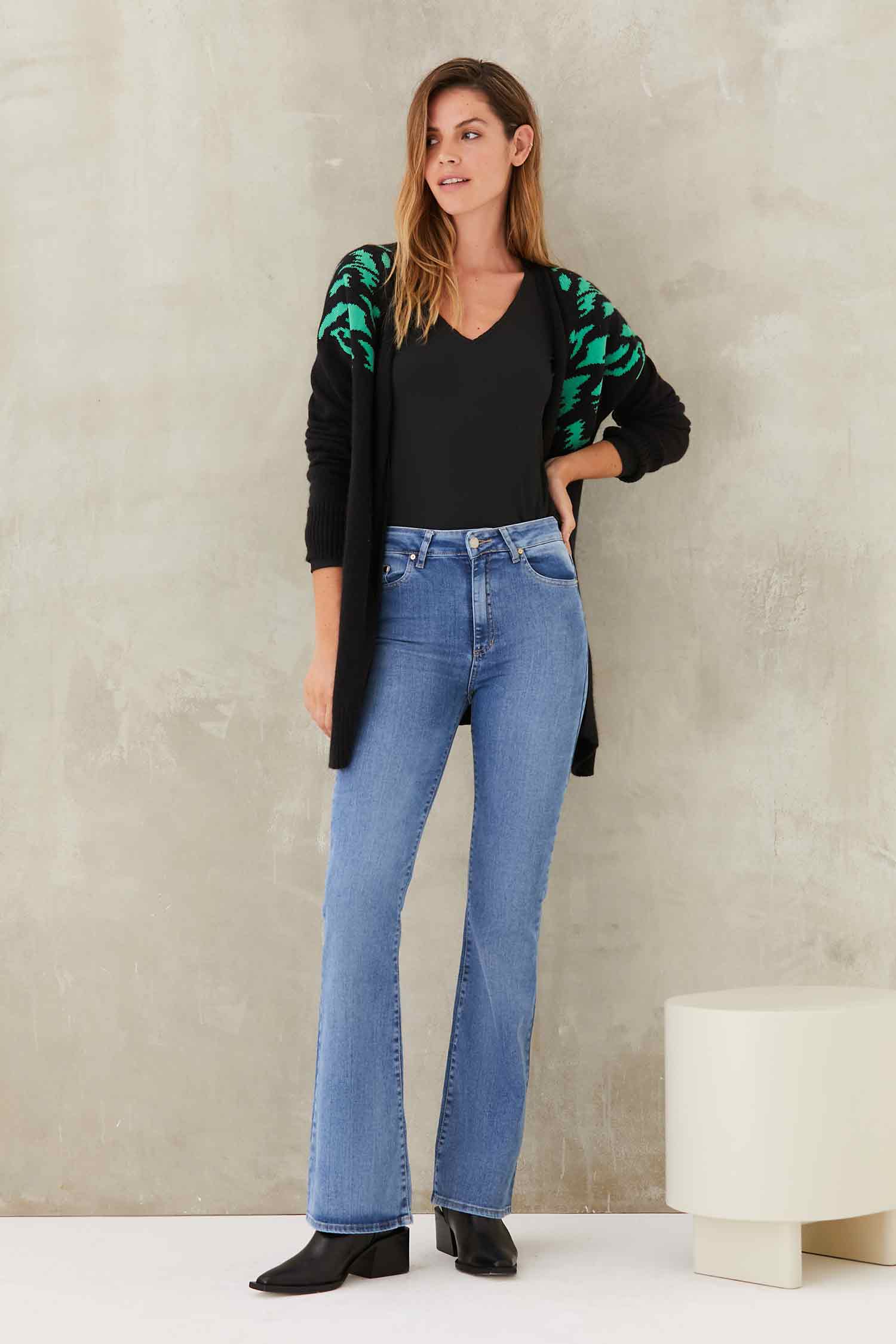 PANTALON KATY FL GOLD STUDS