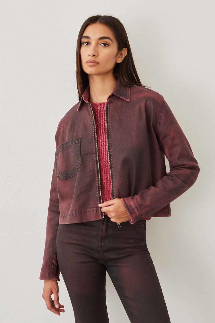 CAMPERA CROPPED BEET RED