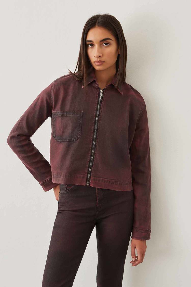 CAMPERA CROPPED BEET RED